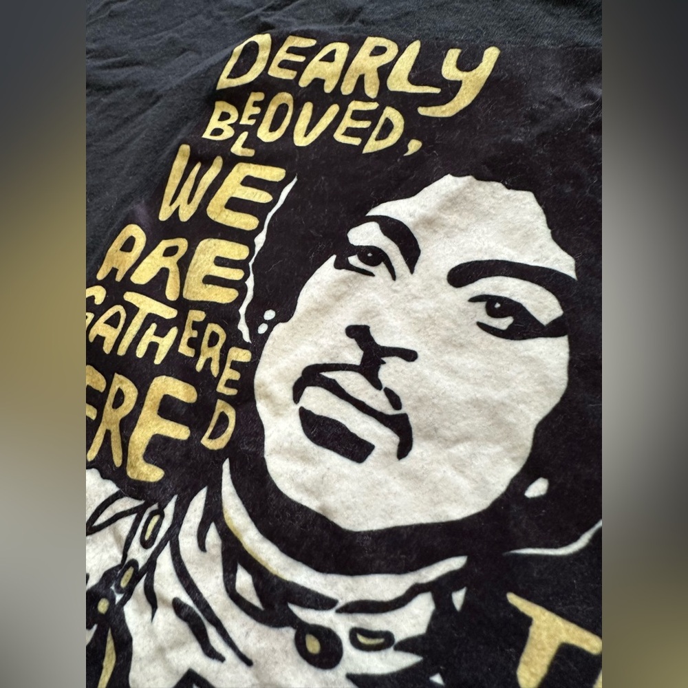 Port & Company - Prince - Cotton Black Graphic T-Shirt Dearly Beloved …